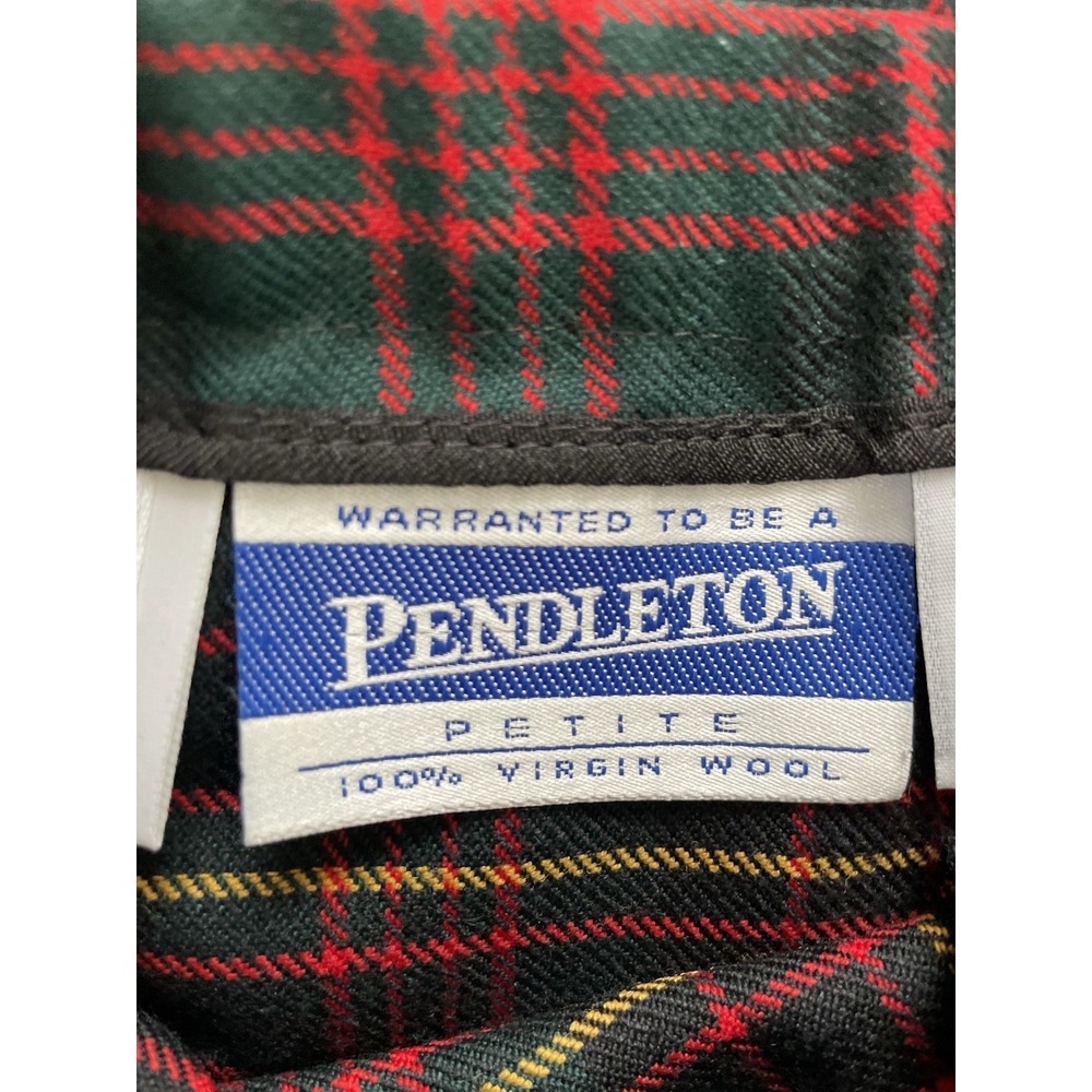 VTG Pendleton Womens Skirt sz 4 Wool Tartan Plaid Pleated Midi Old Money Preppy - Picture 8 of 11